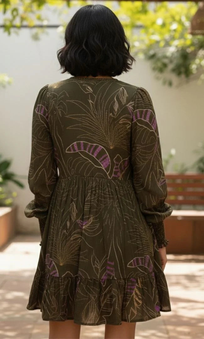 Olive Grove Mini Dress