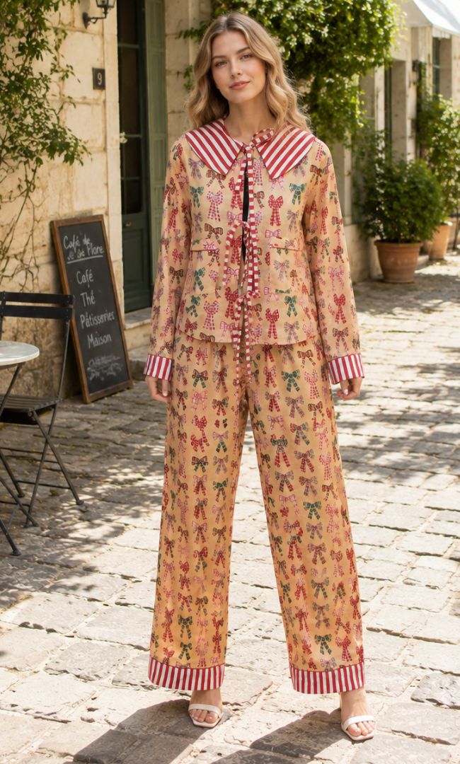 Bow Printed Co-ord Set