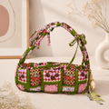 Green Santa Puffer Baguette Bag
