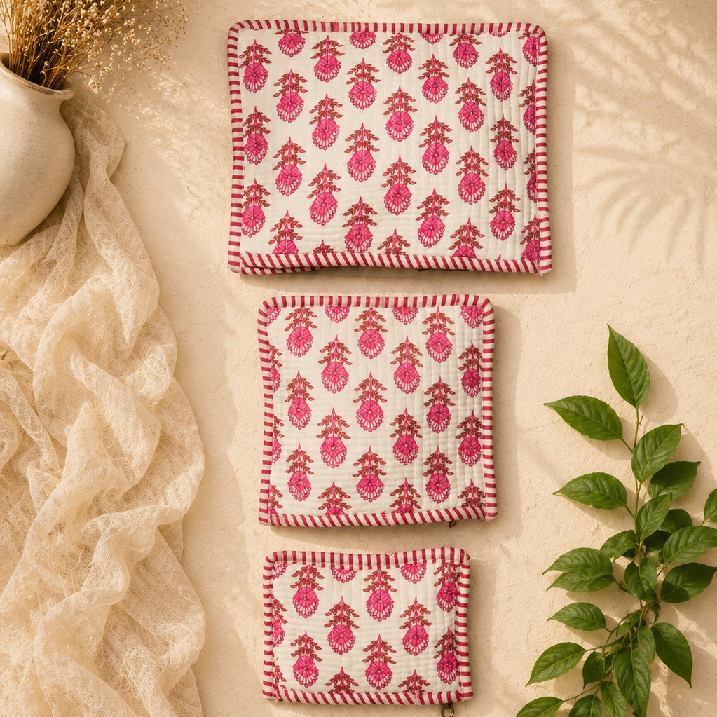 Pink Block Coin Pouch