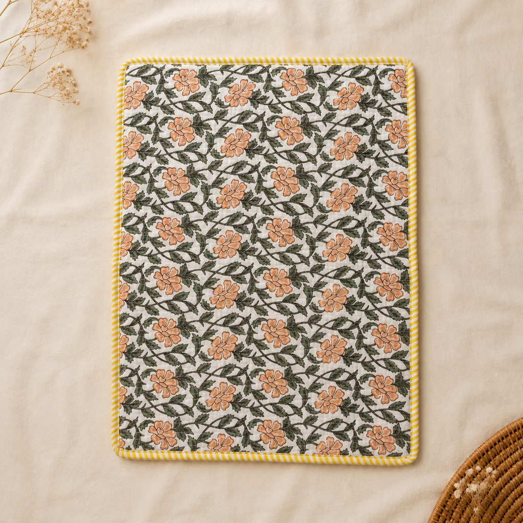 Yellow Floral Dining Mat