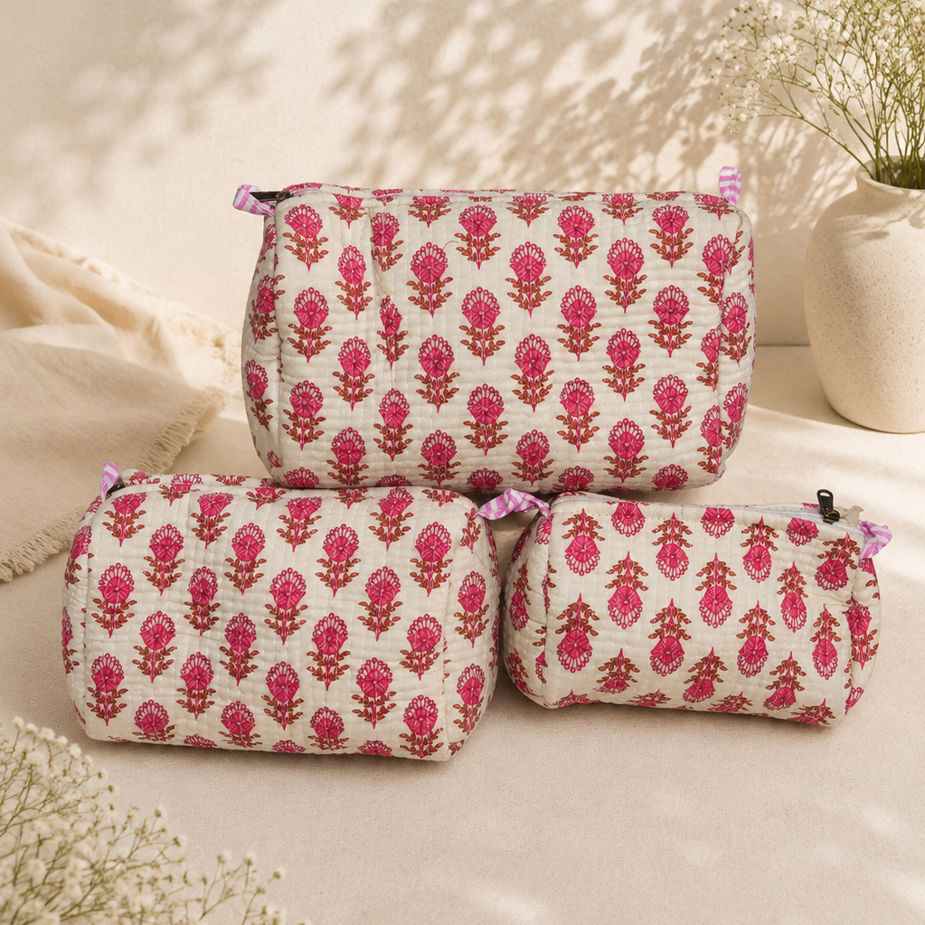 Pink Block Toiletry Bag
