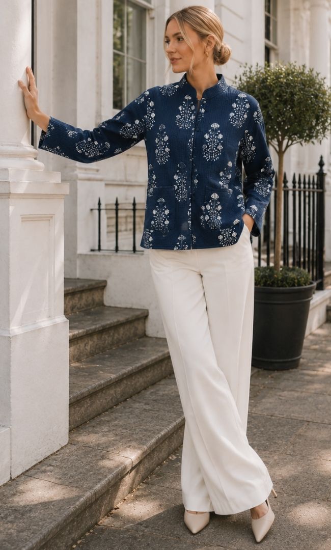 The Navy Blossom Jacket