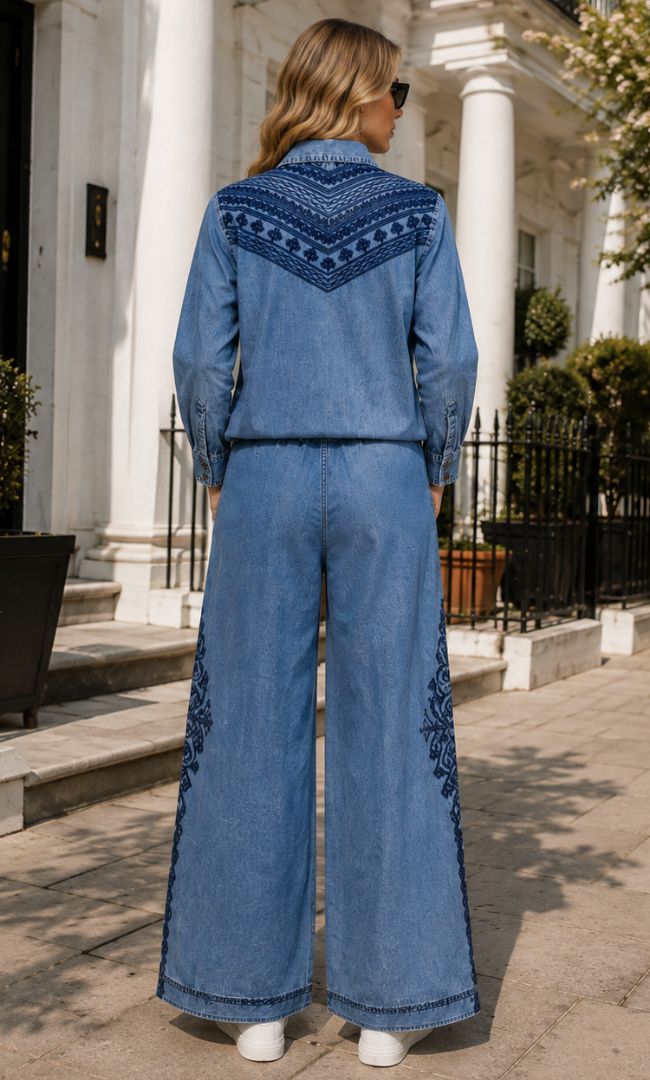 bohemian Denim Co-ord Set