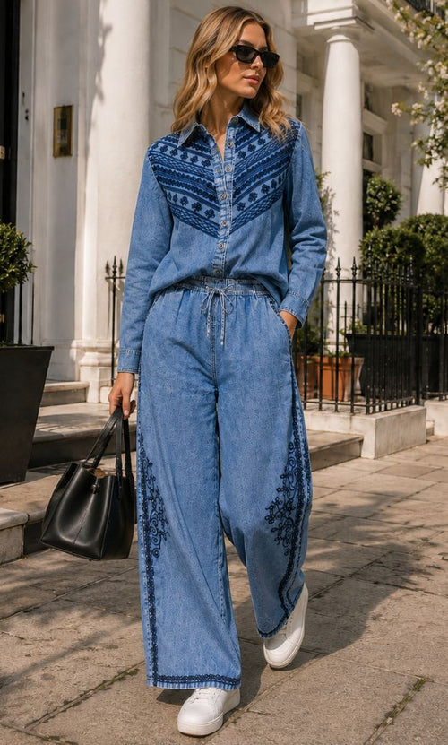 bohemian Denim Co-ord Set