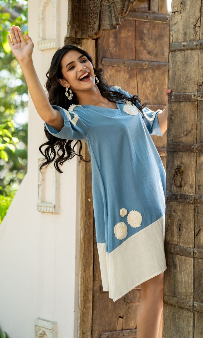 Cornflower Crochet Dress