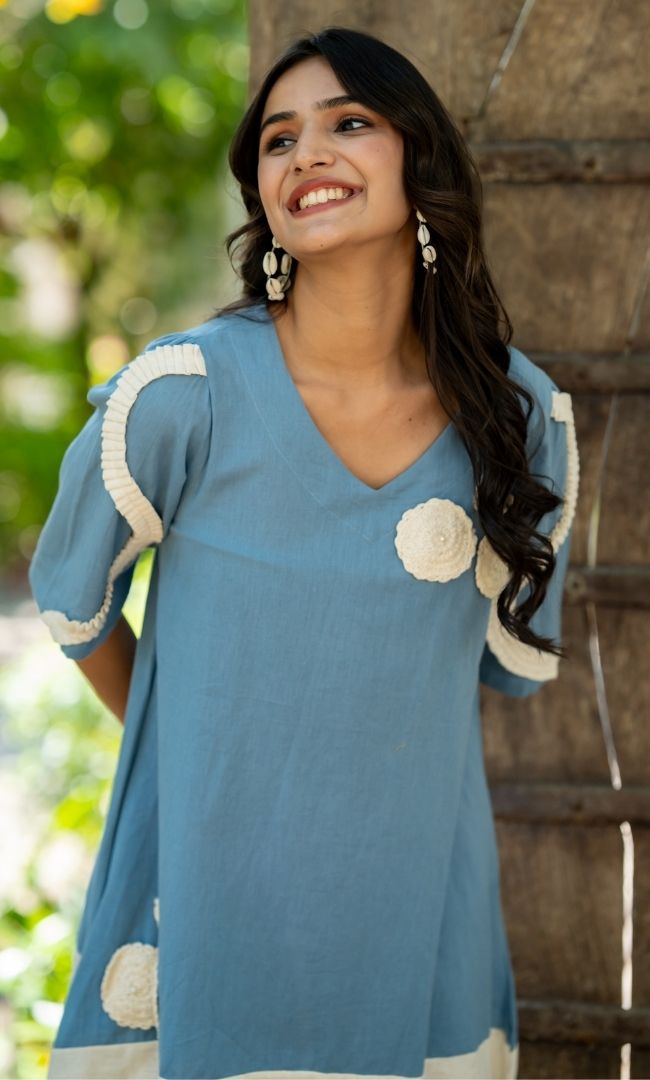 Cornflower Crochet Dress