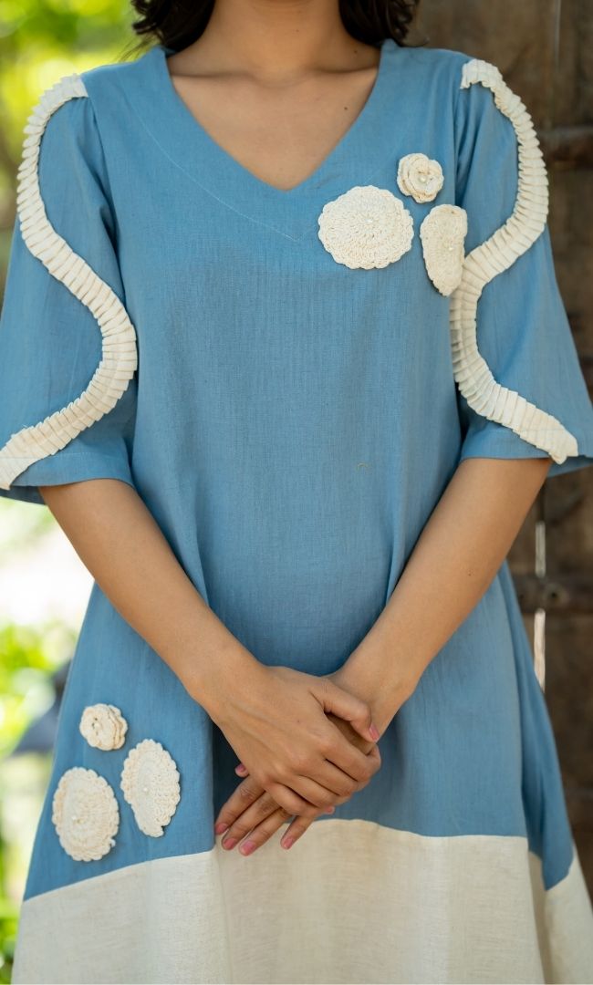 Cornflower Crochet Dress