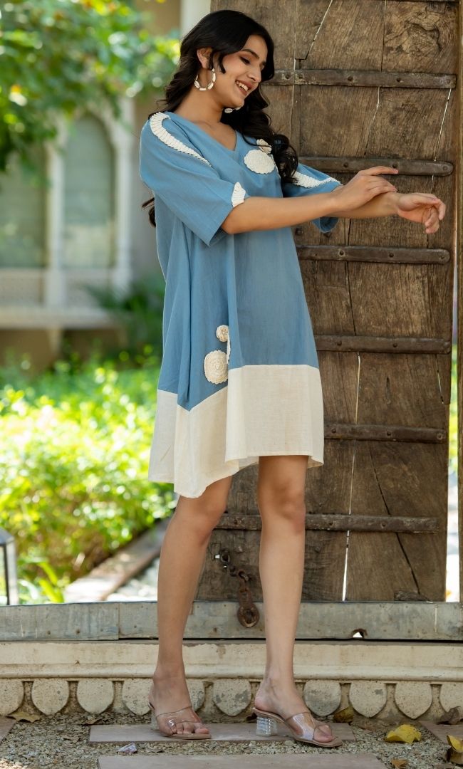 Cornflower Crochet Dress