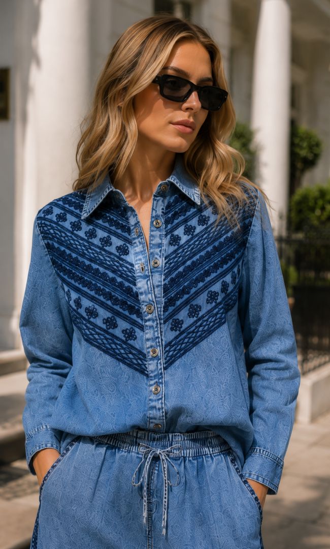 bohemian Denim Co-ord Set