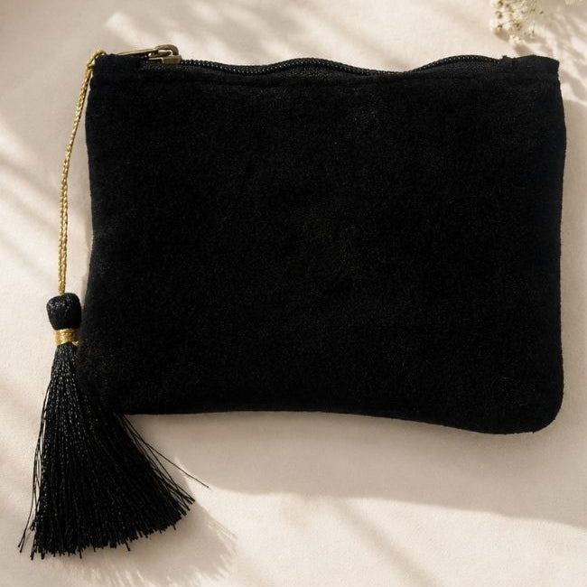 Black Velvet Evil Eye Coin Purse