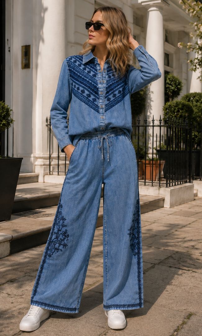 bohemian Denim Co-ord Set
