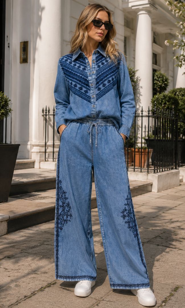 bohemian Denim Co-ord Set