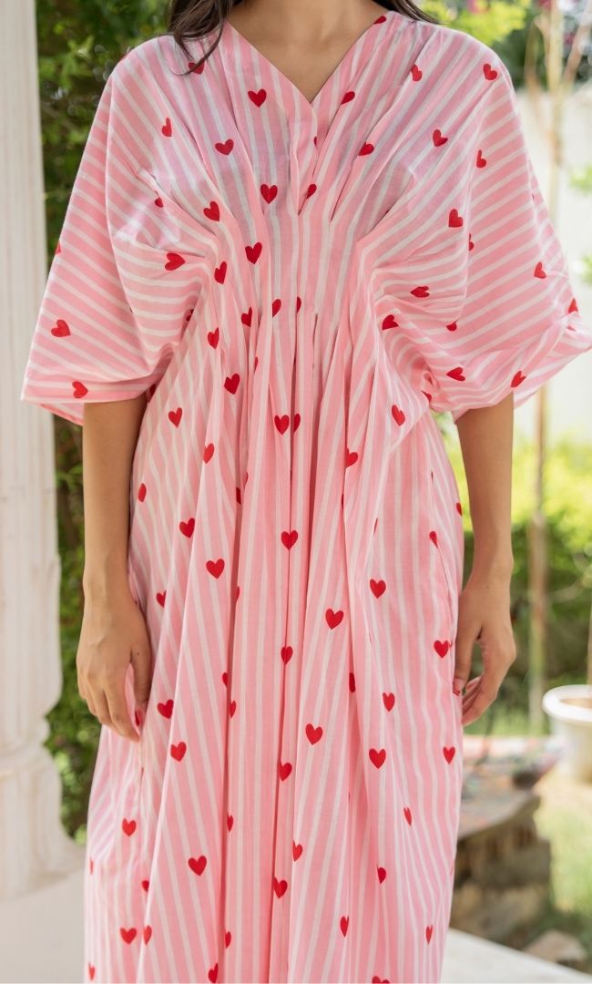 Heart Melody Cotton Pink Dress