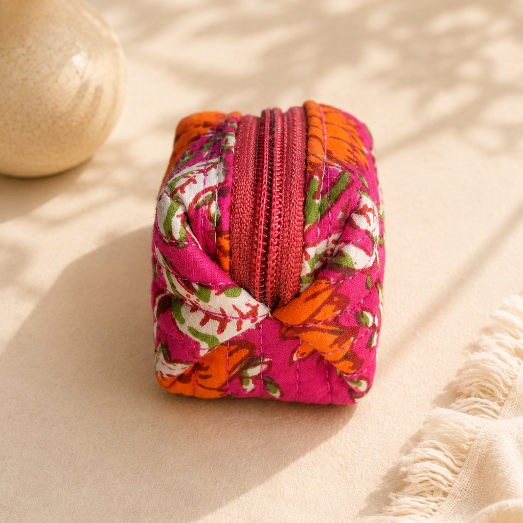 Pink Orange Coin Purse