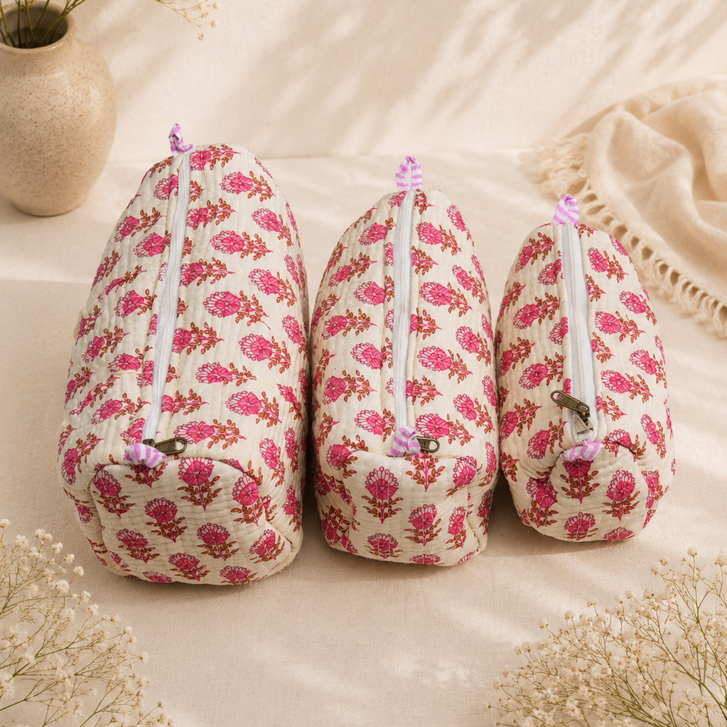 Pink Block Toiletry Bag