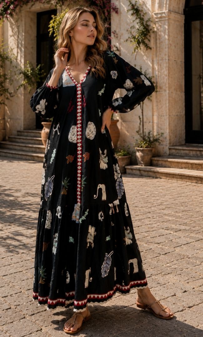 Tribal Charm Maxi Dress