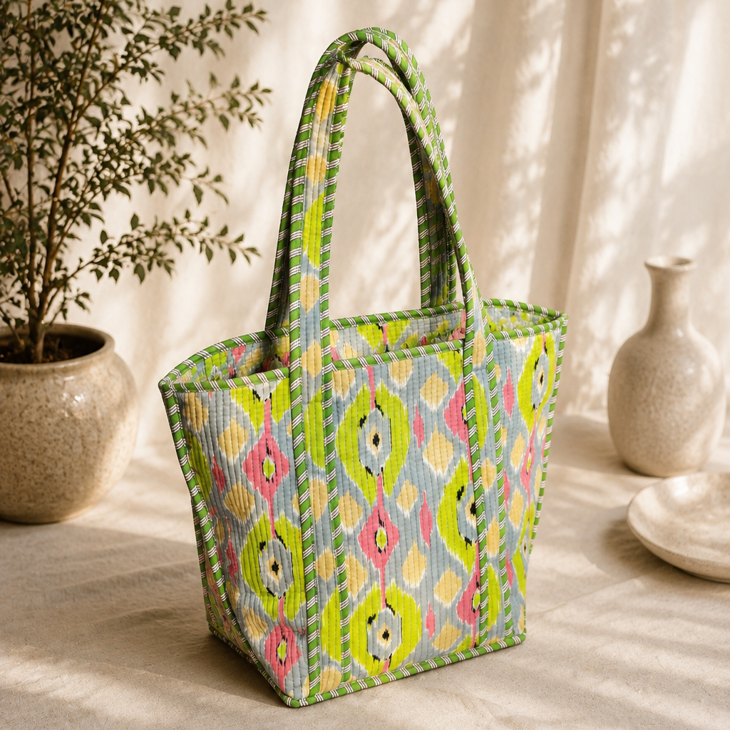 Green Short Tote Bag