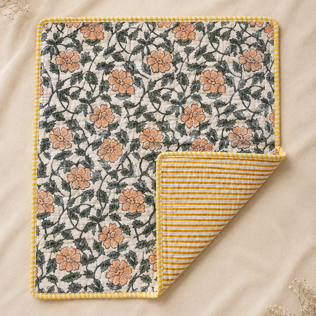 Yellow Floral Dining Mat