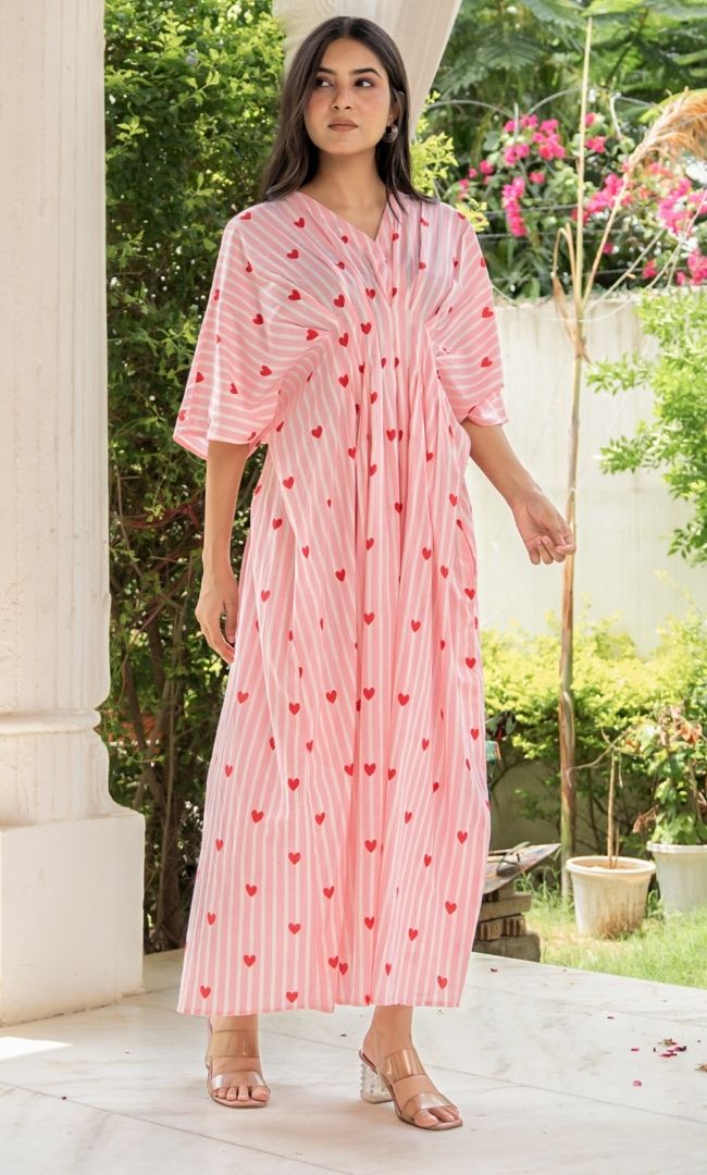 Heart Melody Cotton Pink Dress
