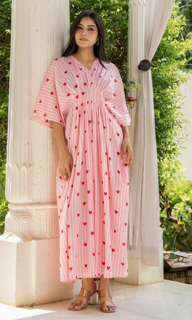 Heart Melody Cotton Pink Dress