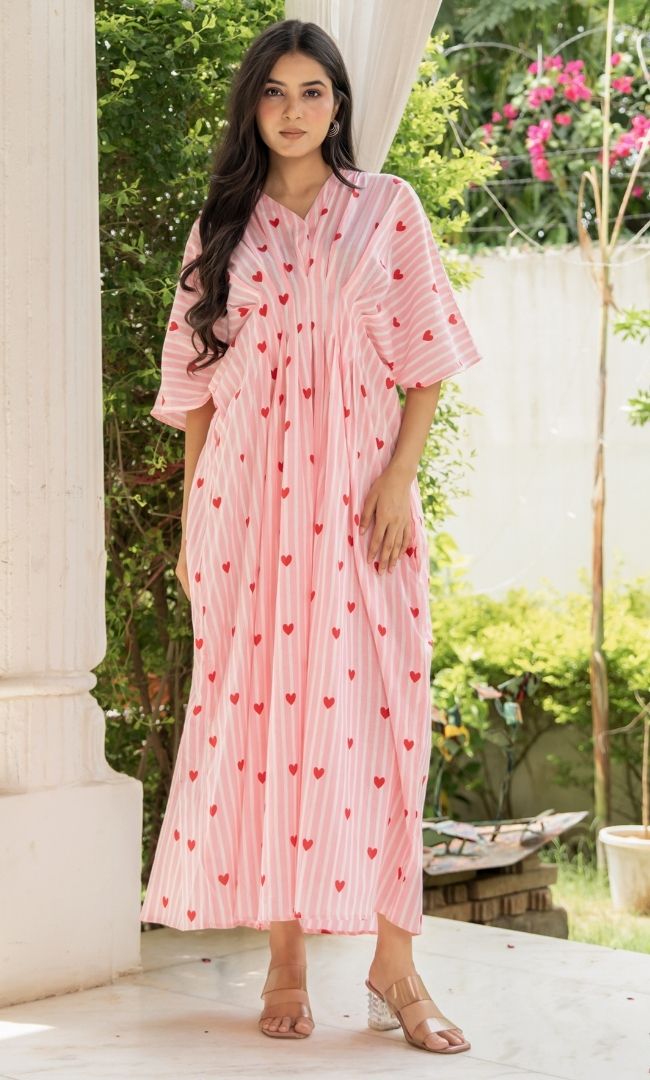 Heart Melody Cotton Pink Dress