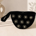 Black Velvet Sunshine Embroidered Bag