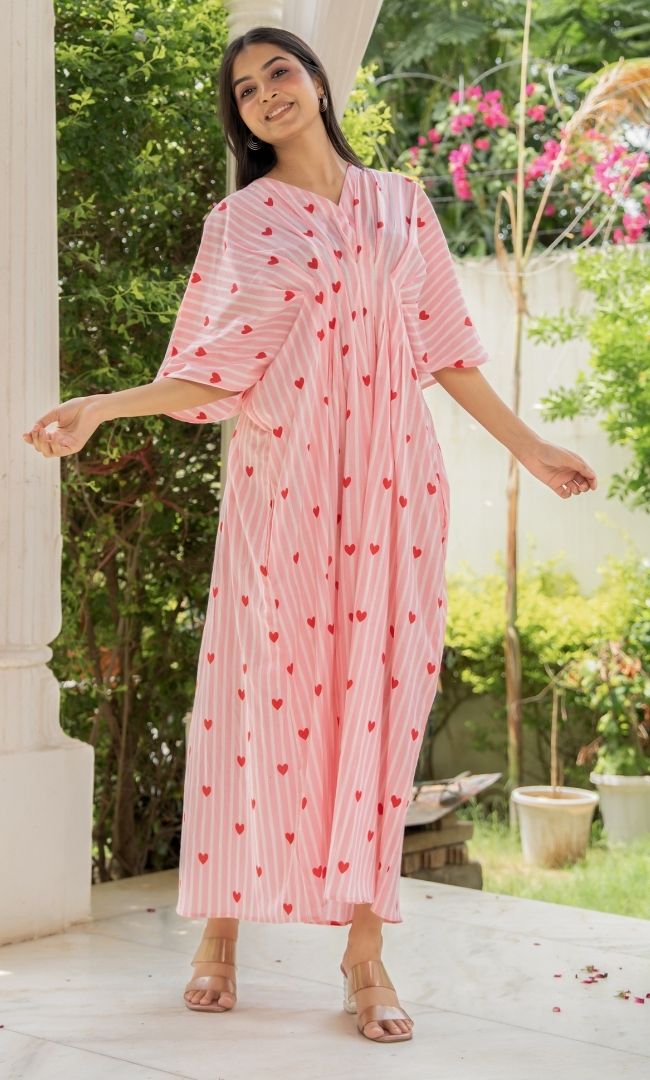 Heart Melody Cotton Pink Dress