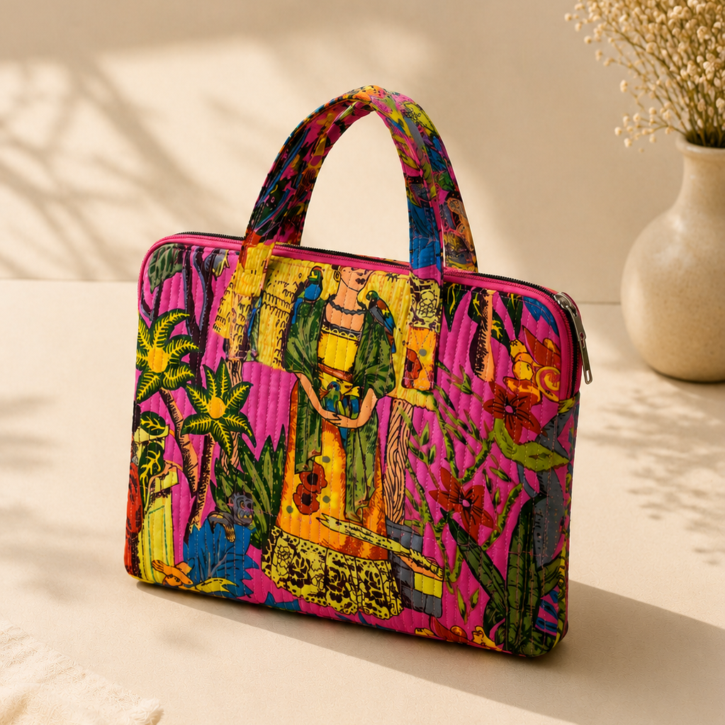 Pink Floral Laptop Cover