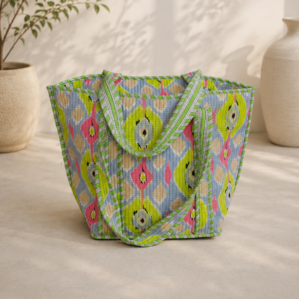 Green Short Tote Bag