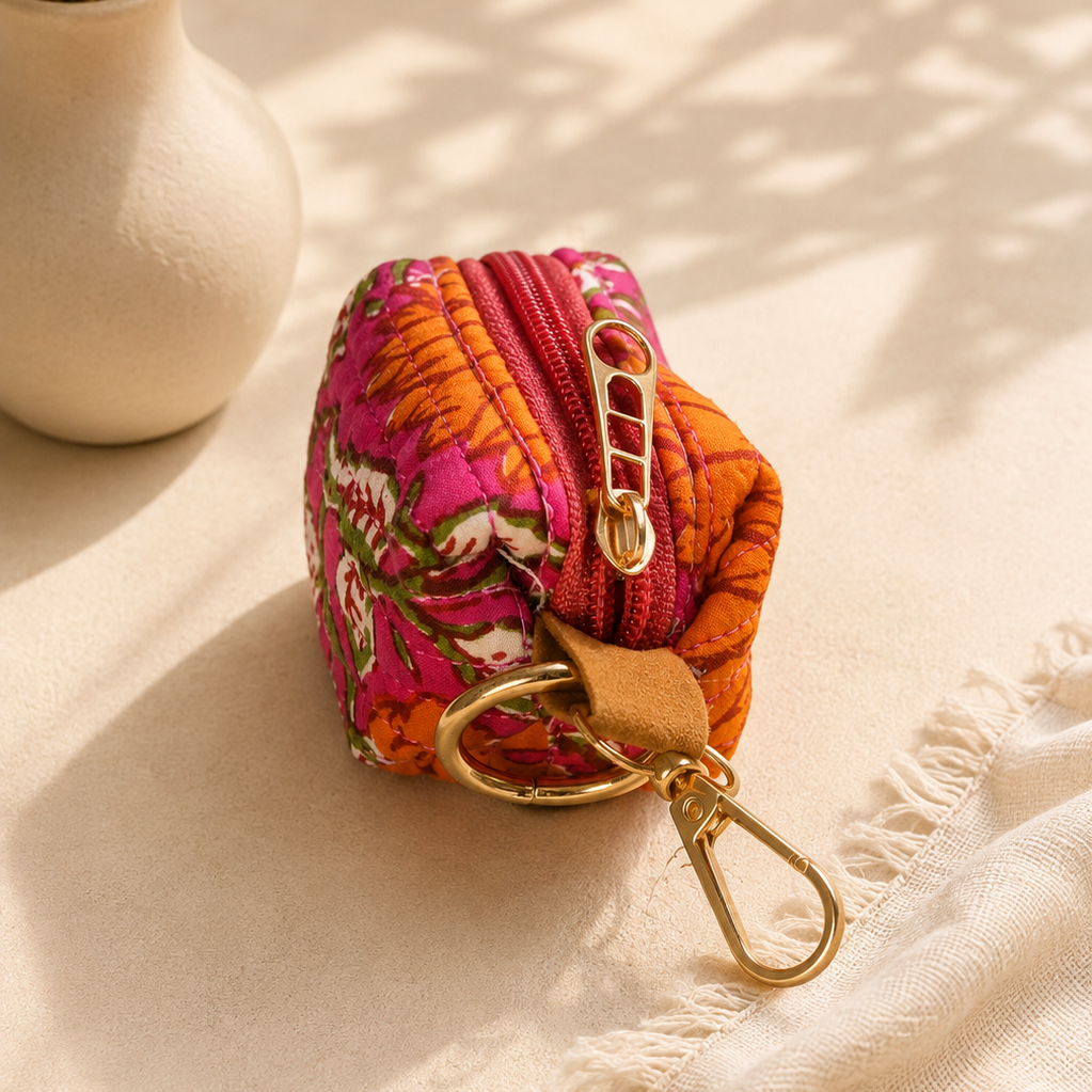 Pink Orange Coin Purse