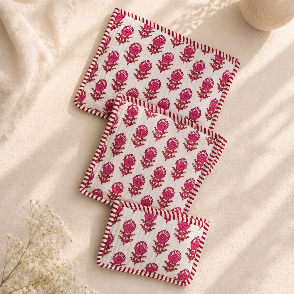 Pink Block Coin Pouch