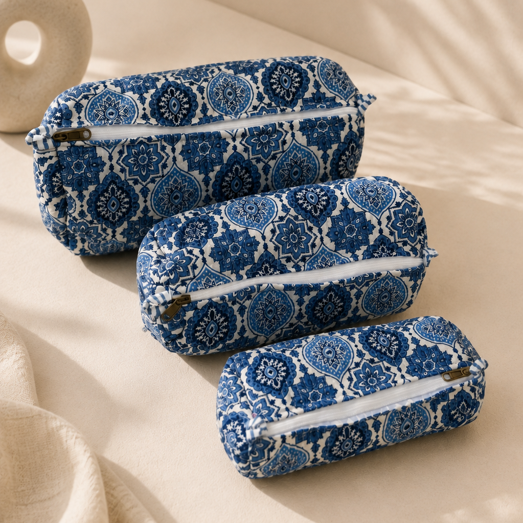 Blue Block Toiletry Bag