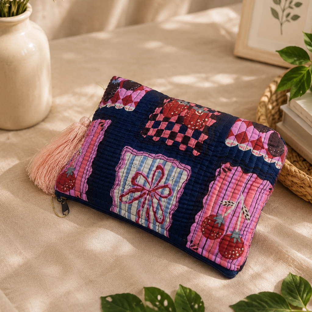 Christmas Bow Toiletry Bag
