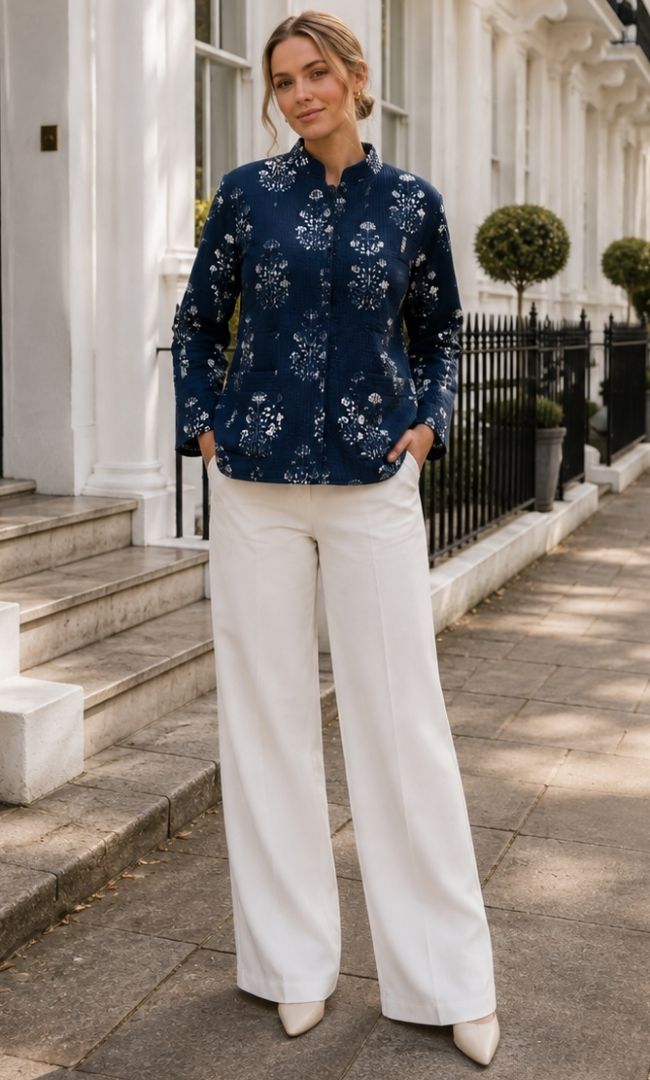 The Navy Blossom Jacket