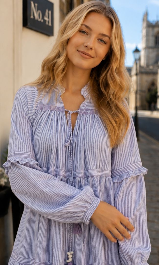 Camille Stripe Smock Dress