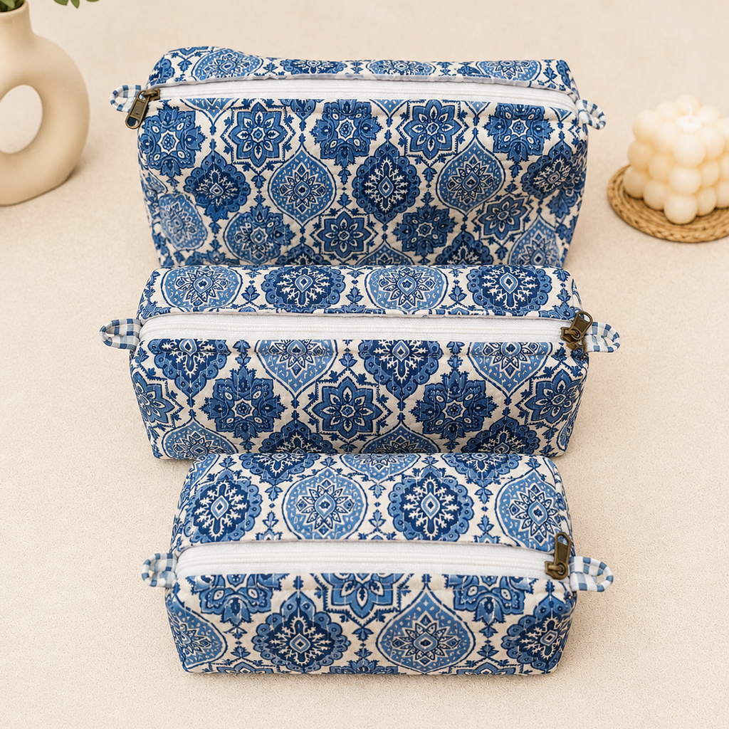 Blue Block Toiletry Bag