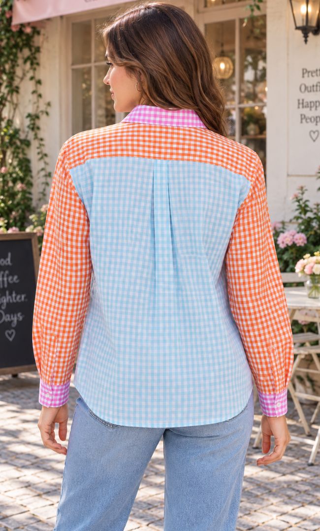 Candy Check Floral Shirt