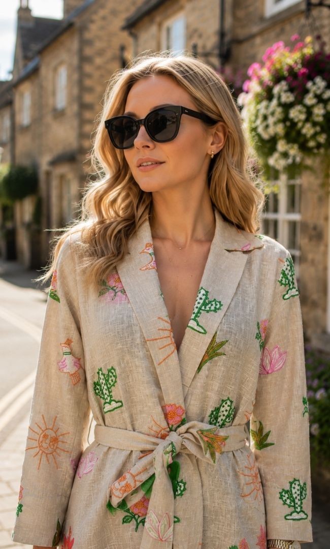 Spring Garden Belted Dress