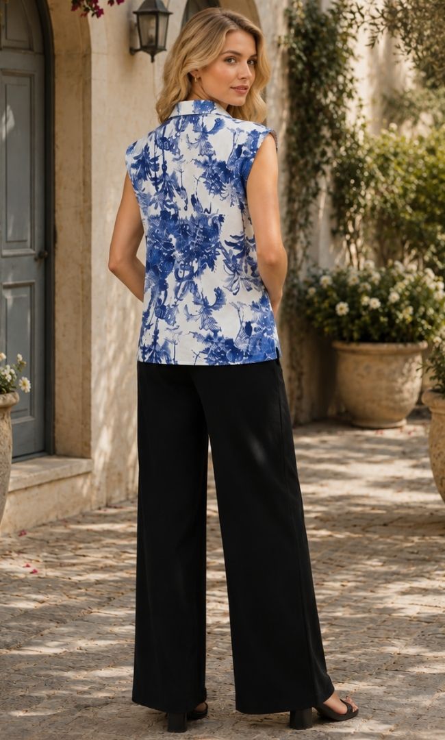 Blue & White Botanical Jacket