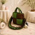 Olive Brown Puffer Handbag