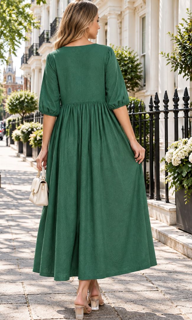 Forest Grace A-Line Dress