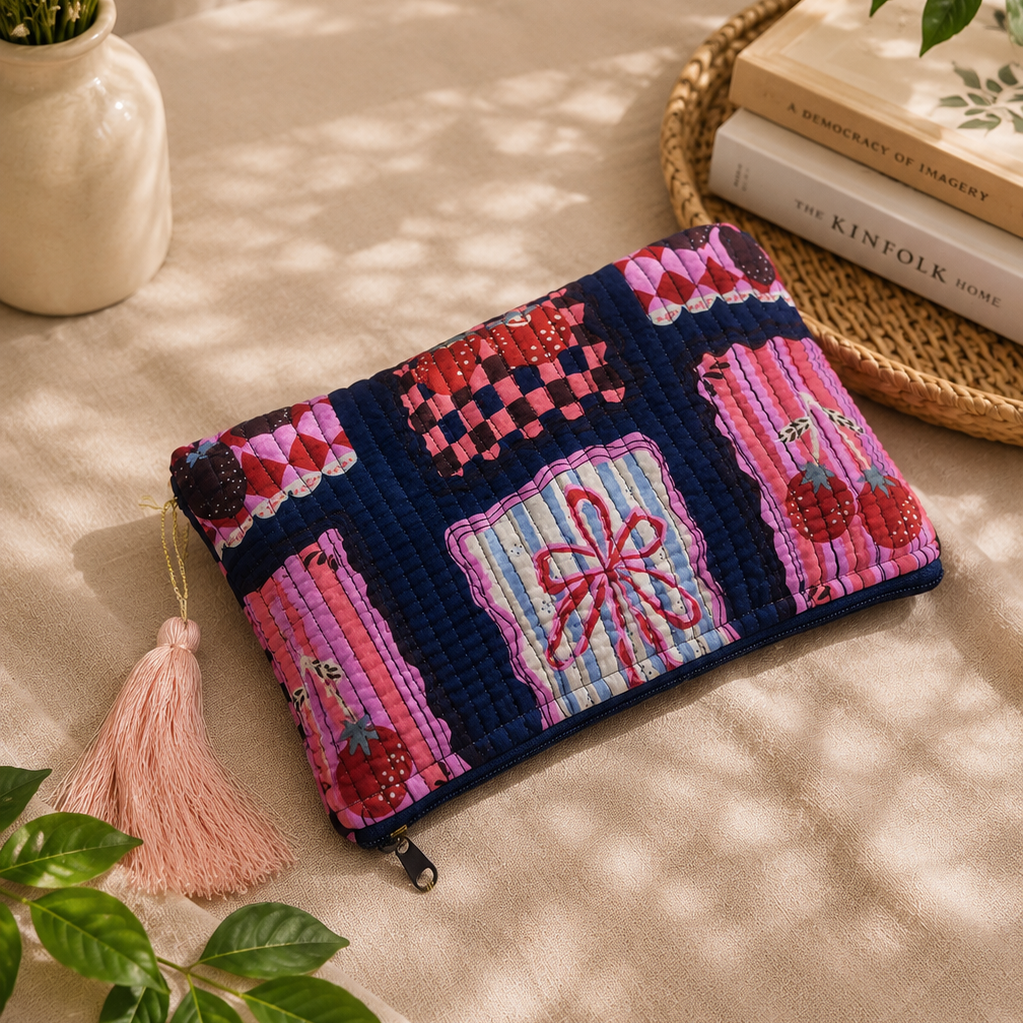 Christmas Bow Toiletry Bag