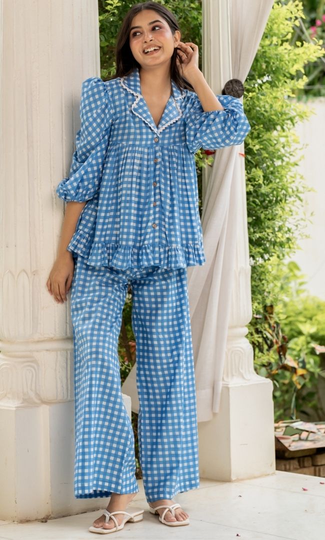 Marina Gingham Checks Co-ord Set