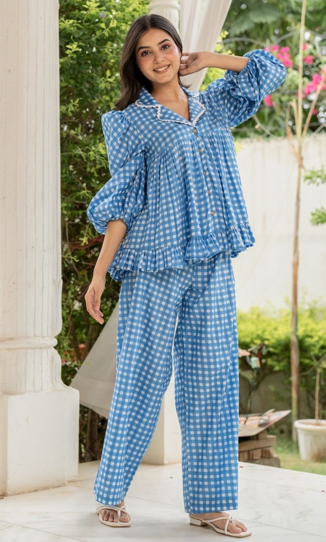 Marina Gingham Checks Co-ord Set