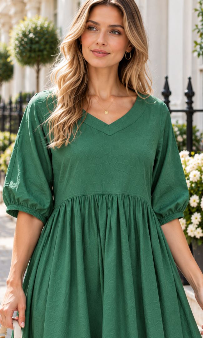 Forest Grace A-Line Dress