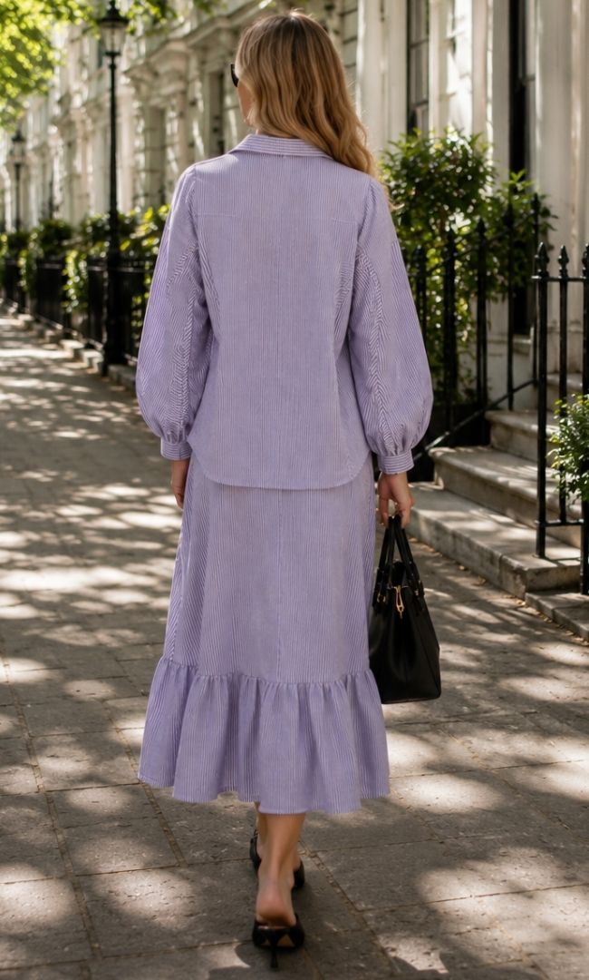 Amelia Lilac Stripe Co-Ord Set