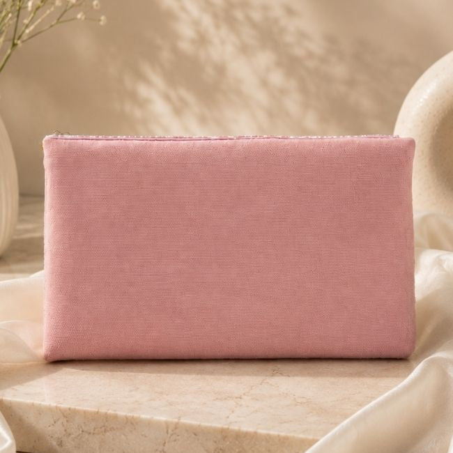 Baby Pink Beaded Evening Bag