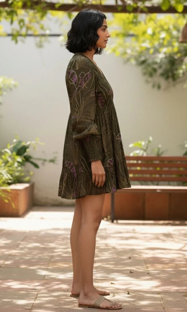 Olive Grove Mini Dress