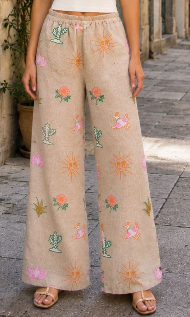 Desert Bloom Printed Pants